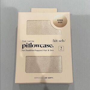 Kitsch Satin Pillowcase - Cream King Size